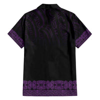 New Zealand Maori Kowhaiwhai Family Matching Long Sleeve Bodycon Dress and Hawaiian Shirt Waiporoporo Maui and Mangopare