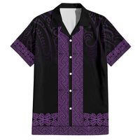 New Zealand Maori Kowhaiwhai Family Matching Off The Shoulder Long Sleeve Dress and Hawaiian Shirt Waiporoporo Maui and Mangopare