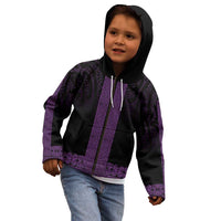 New Zealand Maori Kowhaiwhai Kid Hoodie Waiporoporo Maui and Mangopare