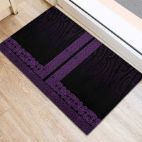 New Zealand Maori Kowhaiwhai Rubber Doormat Waiporoporo Maui and Mangopare