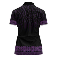 New Zealand Maori Kowhaiwhai Women Polo Shirt Waiporoporo Maui and Mangopare