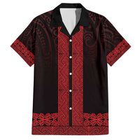 New Zealand Maori Kowhaiwhai Family Matching Off The Shoulder Long Sleeve Dress and Hawaiian Shirt Whero Maui and Mangopare