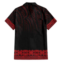 New Zealand Maori Kowhaiwhai Family Matching Summer Maxi Dress and Hawaiian Shirt Whero Maui and Mangopare