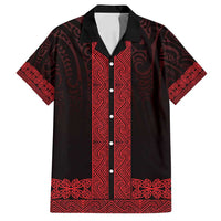 New Zealand Maori Kowhaiwhai Family Matching Tank Maxi Dress and Hawaiian Shirt Whero Maui and Mangopare