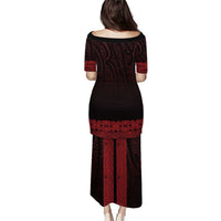 New Zealand Maori Kowhaiwhai Puletasi Whero Maui and Mangopare