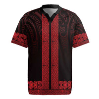 New Zealand Maori Kowhaiwhai Rugby Jersey Whero Maui and Mangopare