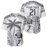 Custom Fiji Black Fern Baseball Jersey Maori Warroir with Fijian Masi Pattern LT9 - Polynesian Pride