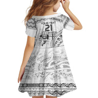 Custom Fiji Black Fern Family Matching Puletasi and Hawaiian Shirt Maori Warroir with Fijian Masi Pattern