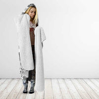 Custom Fiji Black Fern Hooded Blanket Maori Warroir with Fijian Masi Pattern LT9 - Polynesian Pride