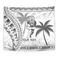 Custom Fiji Black Fern Tapestry Maori Warroir with Fijian Masi Pattern LT9 - Polynesian Pride