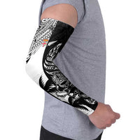 Fiji New Zealand Rugby Personalised Arm Sleeves Maori and Tapa Pattern - Polynesian Pride