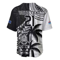Custom Fiji New Zealand Baseball Jersey Maori mix Tapa Pattern Version LT9 - Polynesian Pride
