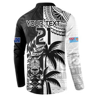 Custom Fiji New Zealand Button Sweatshirt Maori mix Tapa Pattern Version LT9 - Polynesian Pride