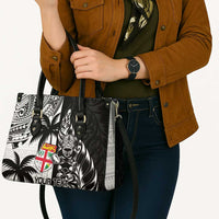 Fiji New Zealand Rugby Personalised Leather Bag Maori and Tapa Pattern - Polynesian Pride