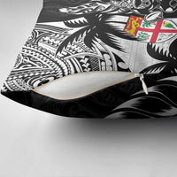 Fiji New Zealand Rugby Personalised Pillow Cover Maori and Tapa Pattern - Polynesian Pride
