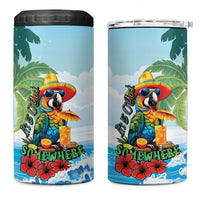 Funny Parrot Margarita Five O'clock Somewhere 4 in 1 Can Cooler Tumbler