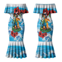 Funny Parrot Margarita Five O'clock Somewhere Couples Matching Mermaid Dress and Hawaiian Shirt LT9 - Polynesian Pride