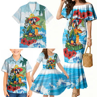 Funny Parrot Margarita Five O'clock Somewhere Family Matching Mermaid Dress and Hawaiian Shirt LT9 - Polynesian Pride