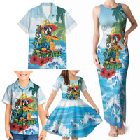 Funny Parrot Margarita Five O'clock Somewhere Family Matching Tank Maxi Dress and Hawaiian Shirt LT9 - Polynesian Pride