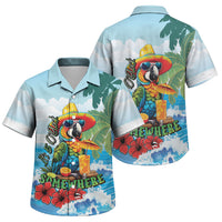 Funny Parrot Margarita Five O'clock Somewhere Family Matching Tank Maxi Dress and Hawaiian Shirt LT9 Son's Shirt Blue - Polynesian Pride
