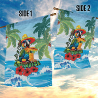 Funny Parrot Margarita Five O'clock Somewhere Garden Flag