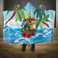 Funny Parrot Margarita Five O'clock Somewhere Hooded Blanket