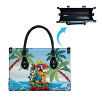 Funny Parrot Margarita Five O'clock Somewhere Leather Bag