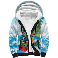 Funny Parrot Margarita Five O'clock Somewhere Sherpa Hoodie