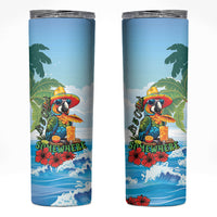 Funny Parrot Margarita Five O'clock Somewhere Skinny Tumbler