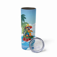 Funny Parrot Margarita Five O'clock Somewhere Skinny Tumbler