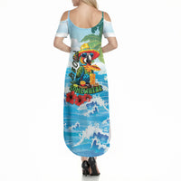 Funny Parrot Margarita Five O'clock Somewhere Summer Maxi Dress LT9 - Polynesian Pride