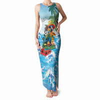 Funny Parrot Margarita Five O'clock Somewhere Tank Maxi Dress LT9 Women Blue - Polynesian Pride