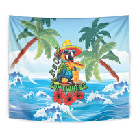 Funny Parrot Margarita Five O'clock Somewhere Tapestry