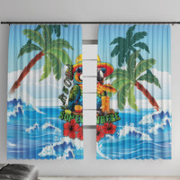 Funny Parrot Margarita Five O'clock Somewhere Window Curtain