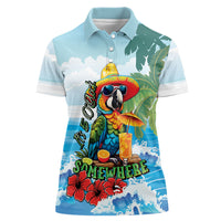 Funny Parrot Margarita Five O'clock Somewhere Women Polo Shirt