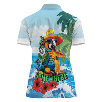 Funny Parrot Margarita Five O'clock Somewhere Women Polo Shirt