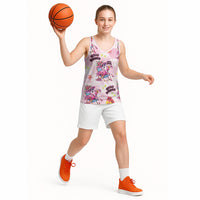 Hawaii Flamingo Hello Summer Basketball Jersey Hawaiian Quilt Pattern
