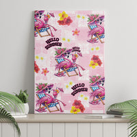 Hawaii Flamingo Hello Summer Canvas Wall Art Hawaiian Quilt Pattern