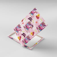 Hawaii Flamingo Hello Summer Canvas Wall Art Hawaiian Quilt Pattern