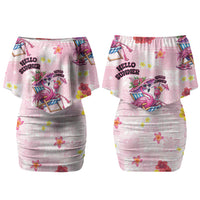 Hawaii Flamingo Hello Summer Couples Matching Off Shoulder Short Dress and Hawaiian Shirt Hawaiian Quilt Pattern LT9 - Polynesian Pride