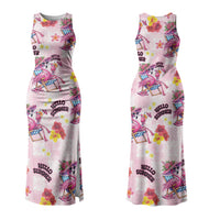 Hawaii Flamingo Hello Summer Couples Matching Tank Maxi Dress and Long Sleeve Button Shirt Hawaiian Quilt Pattern LT9 - Polynesian Pride