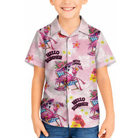 Hawaii Flamingo Hello Summer Hawaiian Shirt Hawaiian Quilt Pattern LT9 - Polynesian Pride