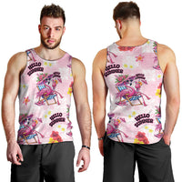 Hawaii Flamingo Hello Summer Men Tank Top Hawaiian Quilt Pattern