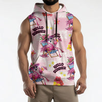 Hawaii Flamingo Hello Summer Sleeveless Hoodie Hawaiian Quilt Pattern