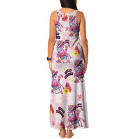 Hawaii Flamingo Hello Summer Tank Maxi Dress Hawaiian Quilt Pattern LT9 - Polynesian Pride
