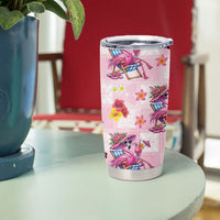 Hawaii Flamingo Hello Summer Tumbler Cup Hawaiian Quilt Pattern