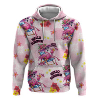 Hawaii Flamingo Hello Summer Zip Hoodie Hawaiian Quilt Pattern