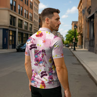 Hawaii Flamingo Hello Summer Zipper Polo Shirt Hawaiian Quilt Pattern LT9 - Polynesian Pride