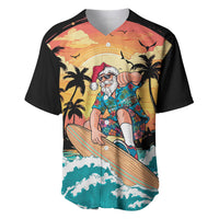 Vintage Santa Claus Surfing Summer Baseball Jersey Mele Kalikimaka i Iulai!