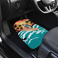 Vintage Santa Claus Surfing Summer Car Mats Mele Kalikimaka i Iulai!